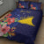 Personalised Tokelau Tropical Hibiscus Quilt Bed Set With Polynesian Plumeria Tattoo