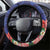 Tokelau Tropical Hibiscus Steering Wheel Cover With Polynesian Plumeria Tattoo