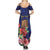 Personalised Tokelau Tropical Hibiscus Summer Maxi Dress With Polynesian Plumeria Tattoo