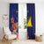 Personalised Tokelau Tropical Hibiscus Window Curtain With Polynesian Plumeria Tattoo