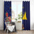 Personalised Tokelau Tropical Hibiscus Window Curtain With Polynesian Plumeria Tattoo