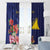 Personalised Tokelau Tropical Hibiscus Window Curtain With Polynesian Plumeria Tattoo