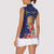 Personalised Tokelau Tropical Hibiscus Women Sleeveless Polo Shirt With Polynesian Plumeria Tattoo