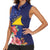 Personalised Tokelau Tropical Hibiscus Women Sleeveless Polo Shirt With Polynesian Plumeria Tattoo