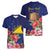 Personalised Tokelau Tropical Hibiscus Women V-Neck T-Shirt With Polynesian Plumeria Tattoo