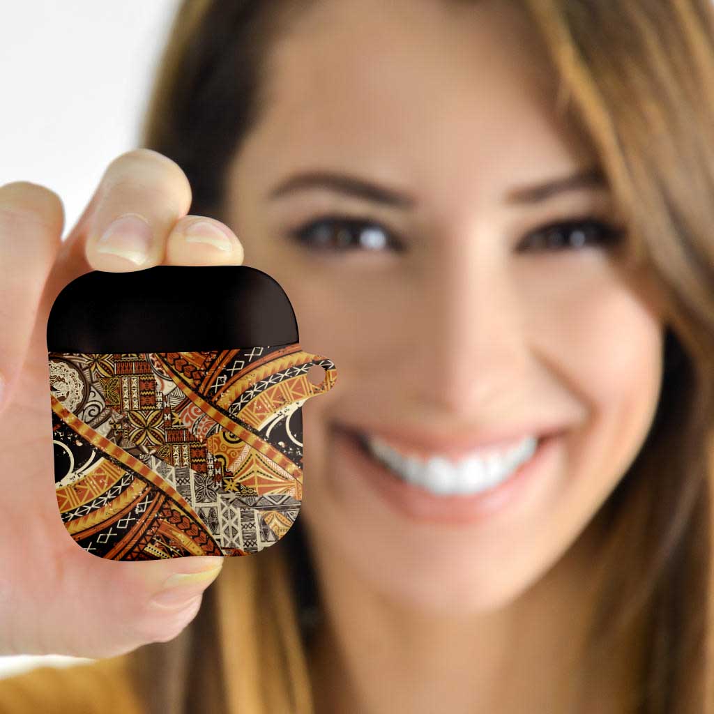 Hawaiian Style Tapa AirPods Case Vintage Seamless Pattern LT9 Red - Polynesian Pride