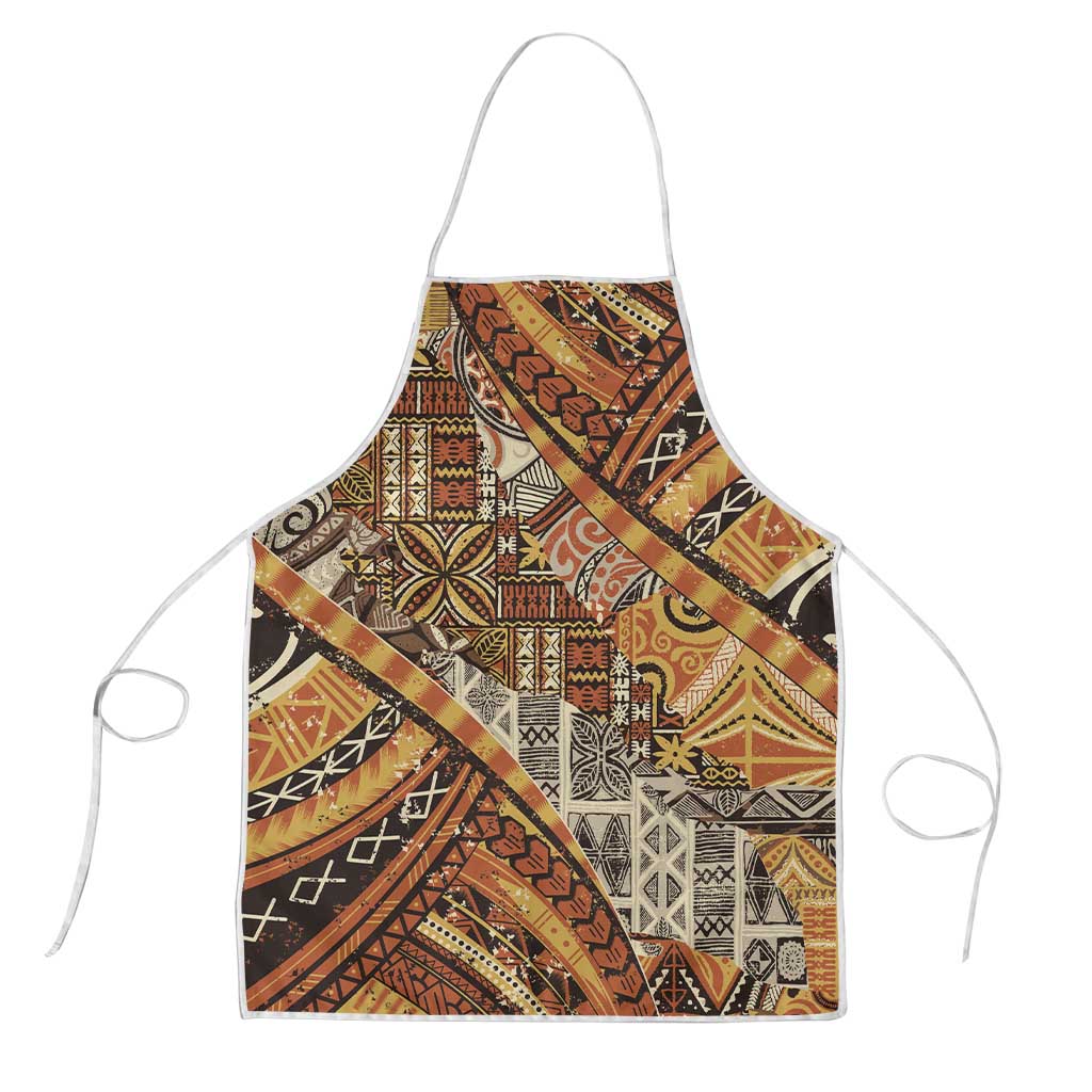 Hawaiian Style Tapa Apron Vintage Seamless Pattern LT9 Red - Polynesian Pride