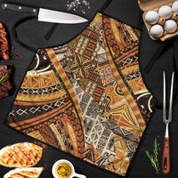 Hawaiian Style Tapa Apron Vintage Seamless Pattern LT9 Red - Polynesian Pride
