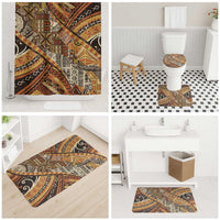 Hawaiian Style Tapa Bathroom Set Vintage Seamless Pattern - Polynesian Pride