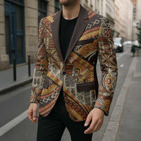 Hawaiian Style Tapa Blazer Vintage Seamless Pattern - Polynesian Pride