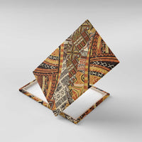 Hawaiian Style Tapa Canvas Wall Art Vintage Seamless Pattern LT9 With Frame Red - Polynesian Pride