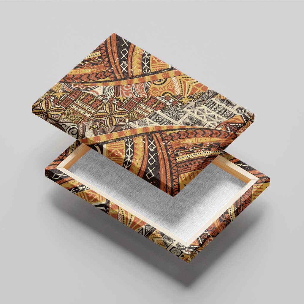 Hawaiian Style Tapa Canvas Wall Art Vintage Seamless Pattern LT9 - Polynesian Pride