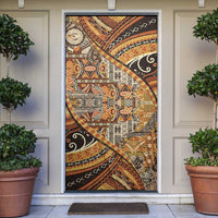 Hawaiian Style Tapa Door Cover Vintage Seamless Pattern LT9 Red - Polynesian Pride