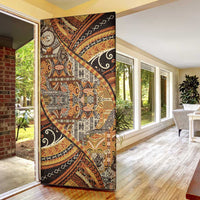 Hawaiian Style Tapa Door Cover Vintage Seamless Pattern LT9 - Polynesian Pride