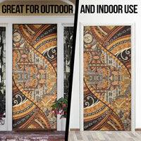 Hawaiian Style Tapa Door Cover Vintage Seamless Pattern LT9 - Polynesian Pride