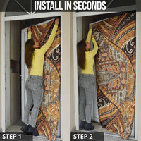 Hawaiian Style Tapa Door Cover Vintage Seamless Pattern LT9 - Polynesian Pride