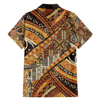 Hawaiian Style Tapa Family Matching Short Sleeve Bodycon Dress and Hawaiian Shirt Vintage Seamless Pattern - Polynesian Pride