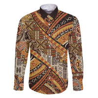 Hawaiian Style Tapa Family Matching Short Sleeve Bodycon Dress and Hawaiian Shirt Vintage Seamless Pattern - Polynesian Pride