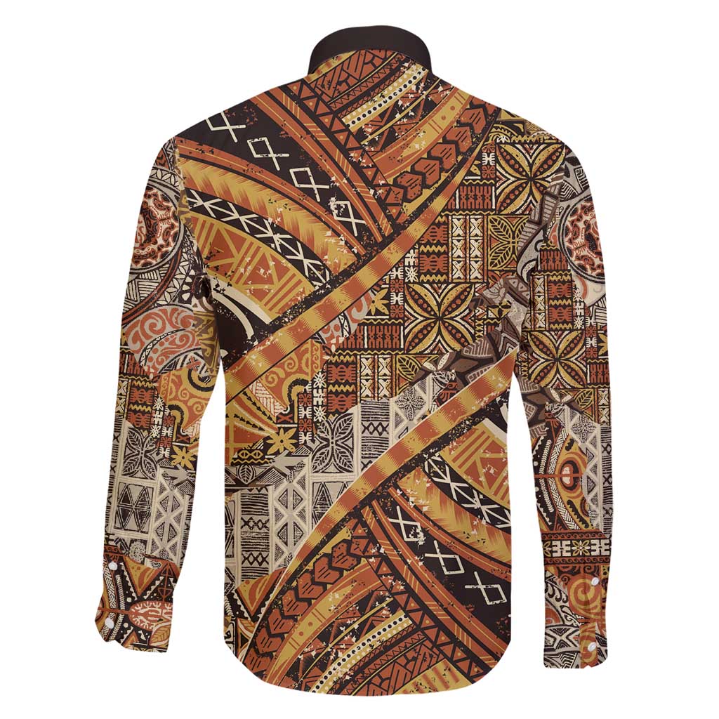Hawaiian Style Tapa Family Matching Short Sleeve Bodycon Dress and Hawaiian Shirt Vintage Seamless Pattern - Polynesian Pride