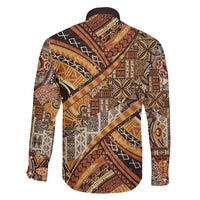 Hawaiian Style Tapa Family Matching Short Sleeve Bodycon Dress and Hawaiian Shirt Vintage Seamless Pattern - Polynesian Pride