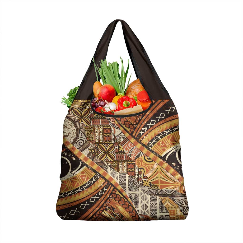 Hawaiian Style Tapa Grocery Bag Vintage Seamless Pattern LT9 1-pack One Size Red - Polynesian Pride