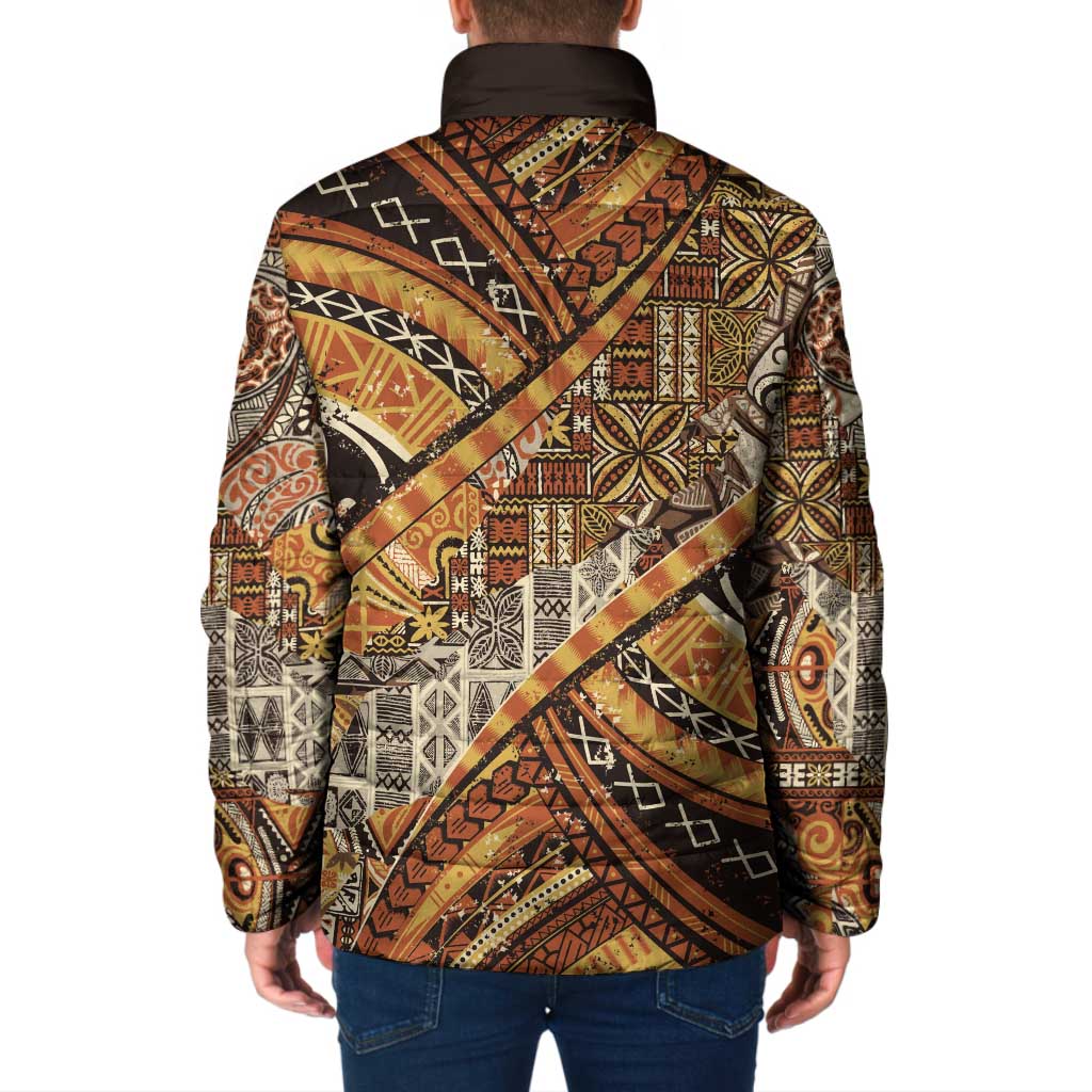 Hawaiian Style Tapa Padded Jacket Vintage Seamless Pattern LT9 - Polynesian Pride