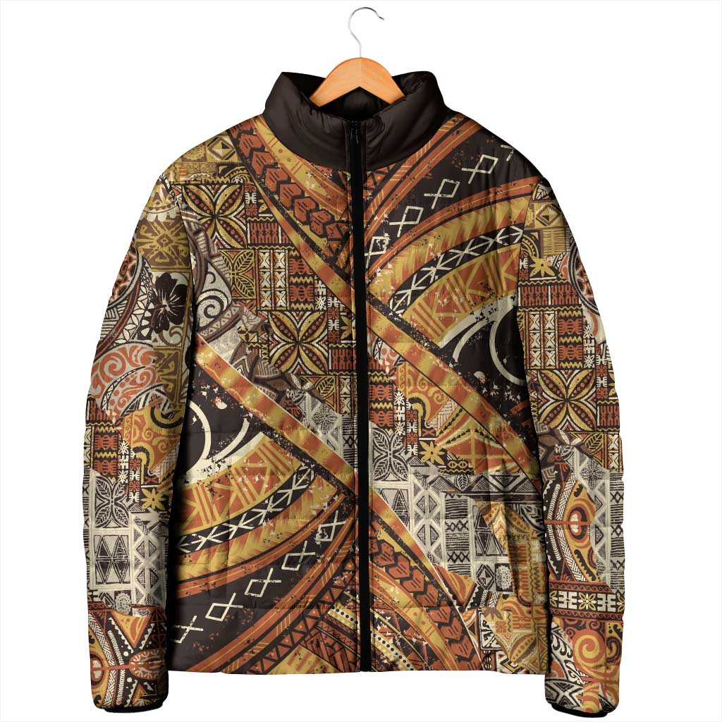 Hawaiian Style Tapa Padded Jacket Vintage Seamless Pattern LT9 - Polynesian Pride
