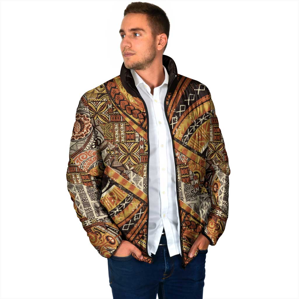 Hawaiian Style Tapa Padded Jacket Vintage Seamless Pattern LT9 - Polynesian Pride