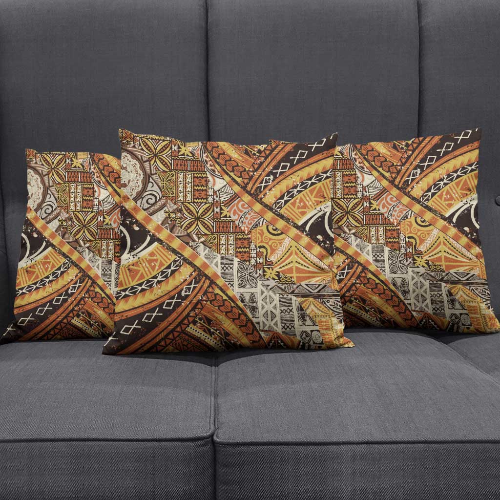 Hawaiian Style Tapa Pillow Cover Vintage Seamless Pattern - Polynesian Pride