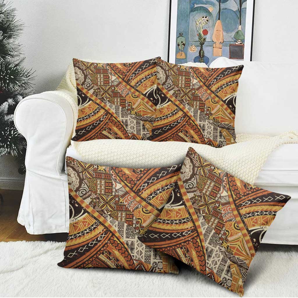 Hawaiian Style Tapa Pillow Cover Vintage Seamless Pattern - Polynesian Pride