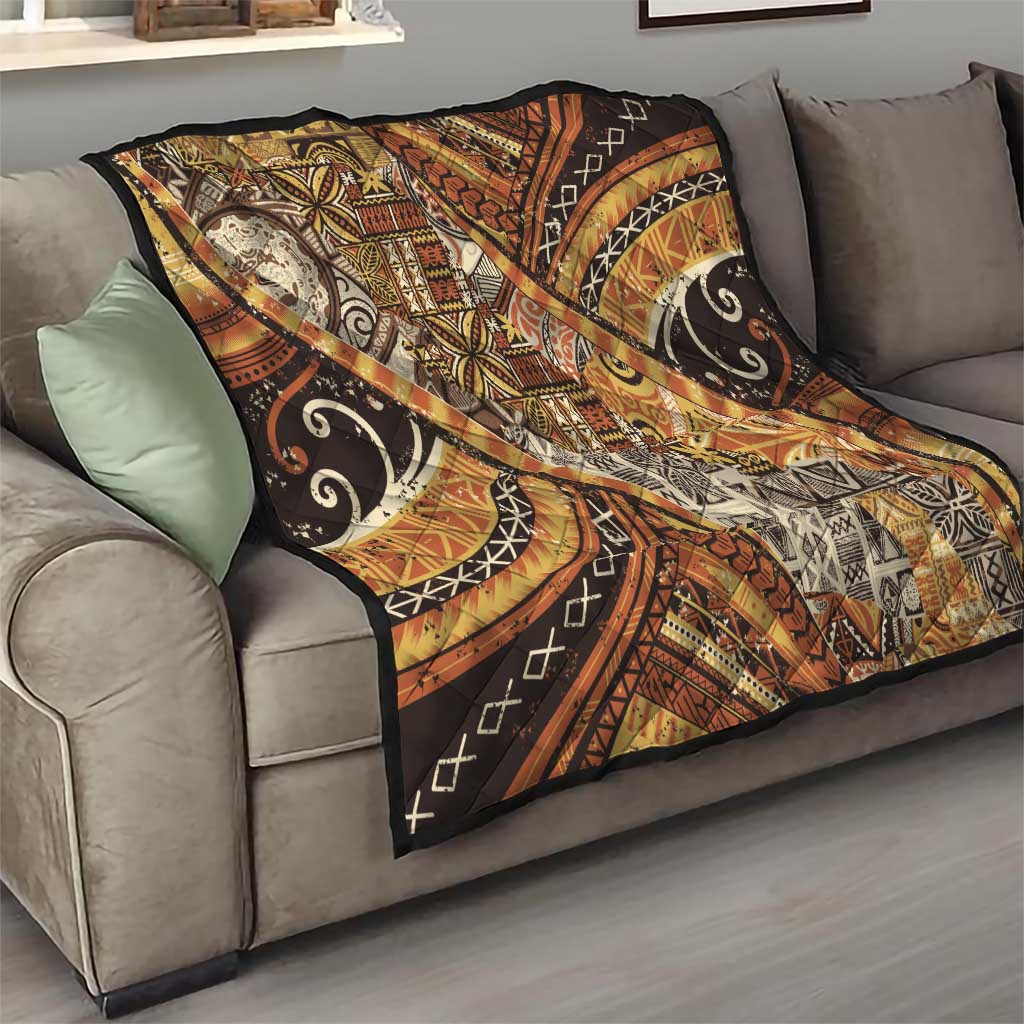 Hawaiian Style Tapa Quilt Vintage Seamless Pattern - Polynesian Pride