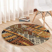 Hawaiian Style Tapa Round Carpet Vintage Seamless Pattern - Polynesian Pride