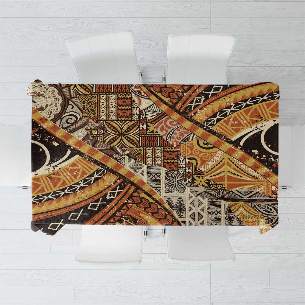 Hawaiian Style Tapa Tablecloth Vintage Seamless Pattern LT9 Red - Polynesian Pride