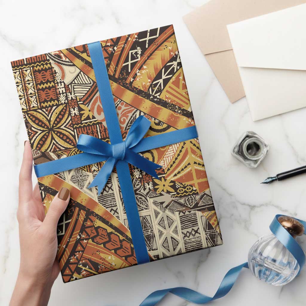 Hawaiian Style Tapa Wrapping Paper Vintage Seamless Pattern - Polynesian Pride