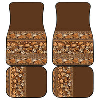 Hawaiian Tribal Elements Hibiscus Car Mats Gold Pattern - Polynesian Pride