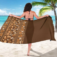 Hawaiian Tribal Elements Hibiscus Sarong Gold Pattern - Polynesian Pride
