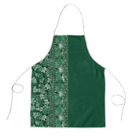 Hawaiian Tribal Elements Hibiscus Apron Green Pattern - Polynesian Pride