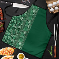 Hawaiian Tribal Elements Hibiscus Apron Green Pattern - Polynesian Pride