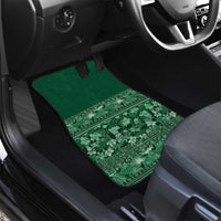 Hawaiian Tribal Elements Hibiscus Car Mats Green Pattern - Polynesian Pride