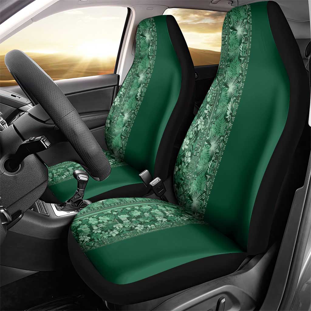 Hawaiian Tribal Elements Hibiscus Car Seat Cover Green Pattern - Polynesian Pride