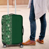 Hawaiian Tribal Elements Hibiscus Luggage Cover Green Pattern - Polynesian Pride