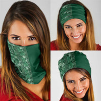 Hawaiian Tribal Elements Hibiscus Neck Gaiter Green Pattern - Polynesian Pride