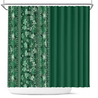Hawaiian Tribal Elements Hibiscus Shower Curtain Green Pattern - Polynesian Pride
