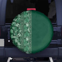 Hawaiian Tribal Elements Hibiscus Spare Tire Cover Green Pattern - Polynesian Pride