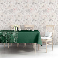 Hawaiian Tribal Elements Hibiscus Tablecloth Green Pattern - Polynesian Pride