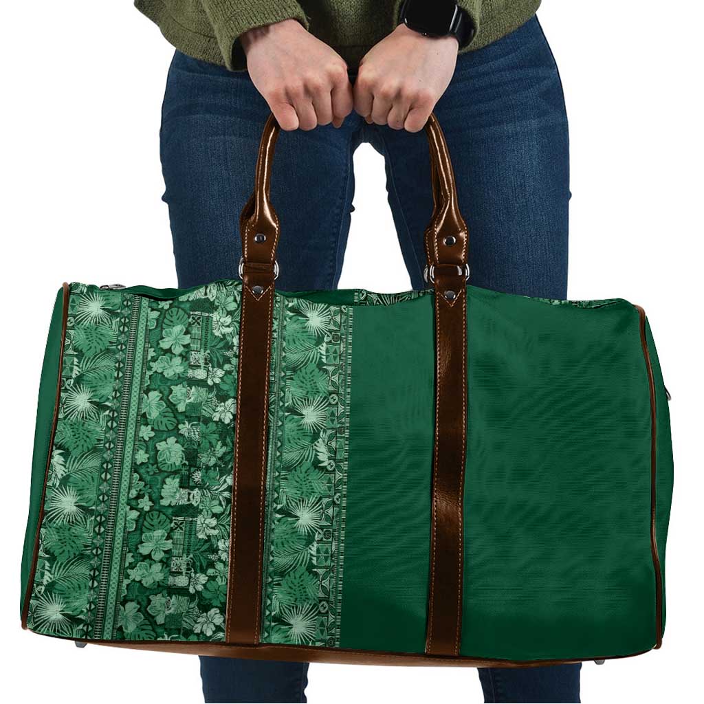 Hawaiian Tribal Elements Hibiscus Travel Bag Green Pattern - Polynesian Pride