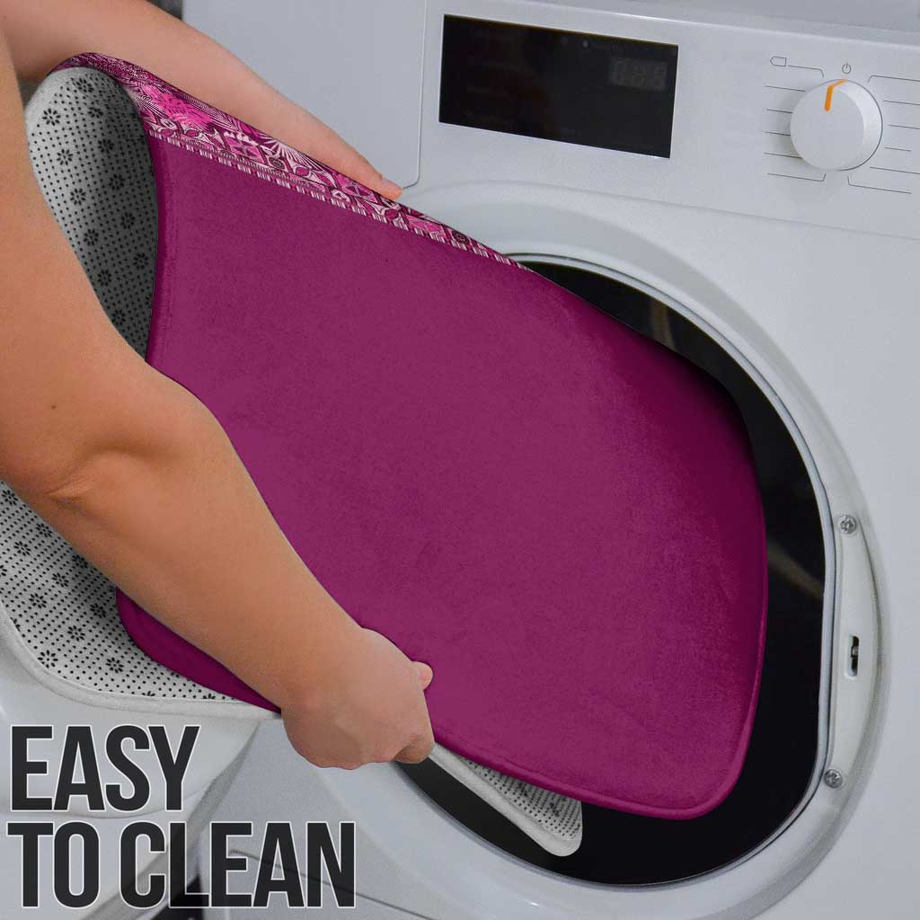 Hawaiian Tribal Elements Hibiscus Bathroom Set Pink Pattern - Polynesian Pride