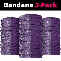 Hawaiian Tribal Elements Hibiscus Neck Gaiter Purple Pattern - Polynesian Pride
