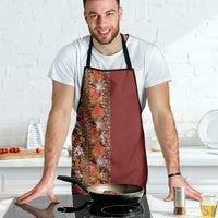 Hawaiian Tribal Elements Hibiscus Apron Red Pattern - Polynesian Pride