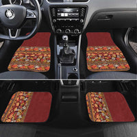 Hawaiian Tribal Elements Hibiscus Car Mats Red Pattern - Polynesian Pride